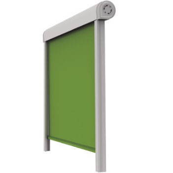 ม่านบังตาลูกกลิ้งแบบมีรางนำด้านนอก